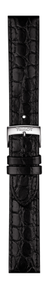 Horlogeband Tissot T1094101603301 / T1094101605300 / T1094101603200 Leder Zwart 19mm