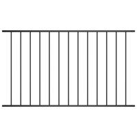 VidaXL Schuttingpaneel gepoedercoat staal 1,63x1,25 m zwart - thumbnail