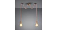Trio HanglampCord touwlamp 2-lichts brons - 310100204 - thumbnail