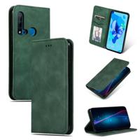 Retro huid voelen Business magnetische horizontale Flip lederen case voor Huawei P20 Lite 2019/Nova 5i (Army Green) - thumbnail