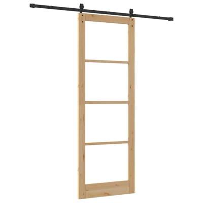 Schuifdeur ORKDAL Bruin 83 x 232 cm Hout en metaal