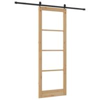 Schuifdeur ORKDAL Bruin 83 x 232 cm Hout en metaal - thumbnail