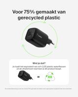 BELKIN 65W USB-C-wandlader met twee poorten - Nintendo Switch 2 - Zwart - thumbnail