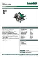 HiKOKI cirkelzaagmachine - C9U3WBZ - 2000W - ∅235mm - in koffer + zaagblad - thumbnail