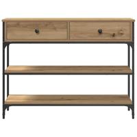 Wandtafel met lade Artisan Eiken 72.5 x 25 x 75 cm Bewerkt hout - thumbnail