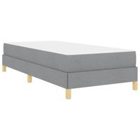 Boxspring bed Lichtgrijs en Bruin 80 x 200 cm - thumbnail