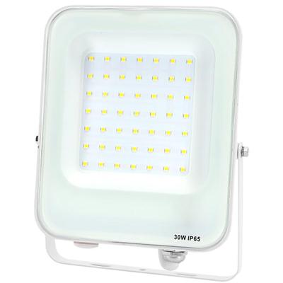 LED Bouwlamp 30W - Natuurlijk Wit 4000K - IP65 Waterdicht - Mat Wit