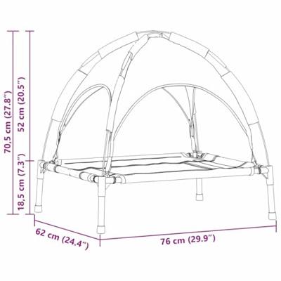 VidaXL Hondenbed marineblauw 76 x 62 x 70,5 cm staal VidaXL Hondenbed marineblauw 76 x 62 x 70,5 cm staal