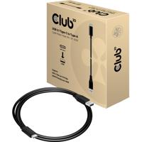 Club 3D CAC-1523 USB 3.1 Type-C naar type-A kabel stekker/stekker zwart - thumbnail