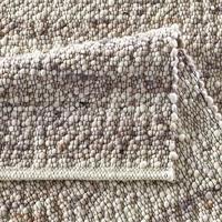 Tapeso Wollen vloerkleed - Ursule bruin|grijs - 70x130 cm - thumbnail