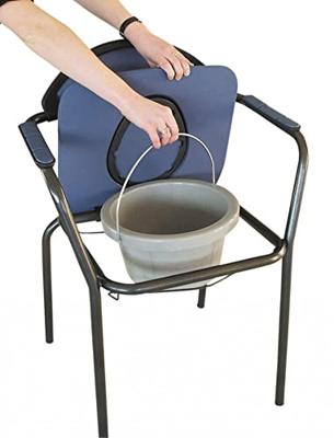 Toiletstoel Grijs | Zithoogte 48 cm | Zachte zitting | WC stoel | Po-stoel | PR50543-S