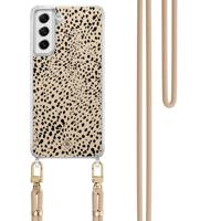 Samsung Galaxy S21 FE hoesje met beige koord - Spot on - thumbnail