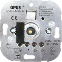 Opus halogeen draaidimmer met druk-wisselschakelaar voor elektronische trafo's 20-315 VA - thumbnail