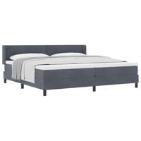 Boxspringbed met Matras Zwart 100x200 cm Fluweel Donkergrijs - thumbnail