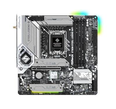 Asrock B760M Steel Legend WiFi Intel B760 LGA 1700 micro ATX - thumbnail