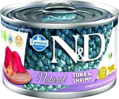 FARMINA N&D Cat Natural Tonijn&Garnalen- nat kattenvoer - 140 g