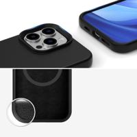 4Smarts Silicone Case Cupertino Backcover Apple iPhone 16 Pro Zwart Inductieve lading - thumbnail