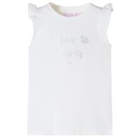 VidaXL Kindershirt met mouwen met ruches 104 wit - thumbnail