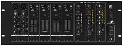 Monacor MPX-4PA DJ-mixer 19 inch inbouw