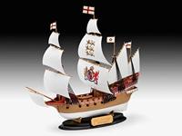 Otto Simon Revell hms revenge sir francis drake&apos;s vlaggenschip, easy click system inclusief verf en penseel - thumbnail