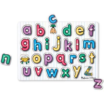 Melissa & Doug vormenpuzzel Alfabet junior hout 26 stukjes