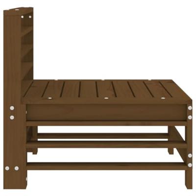 Tuinmiddenbanken 2 st massief grenenhout honingbruin - thumbnail
