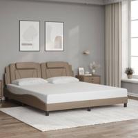 Bedframe met LED-verlichting kunstleer cappuccino 180x200 cm - thumbnail