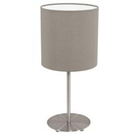 Eglo TafellampPasteri 40cm taupe met mat chroom - 31595 - thumbnail