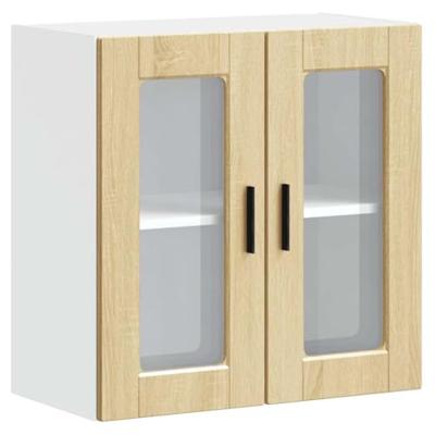 Keukenbovenkast met glazen deur Porto sonoma eikenkleurig