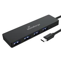 MediaRange MRCS508 USB-C (USB 3.2 Gen 2) multiport hub 4 poorten Zwart - thumbnail