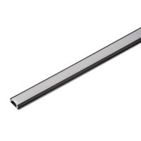 LED-strip profiel 2,5m opbouw compleet zwart met afdekkap wit - thumbnail