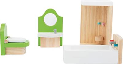 Small Foot houten poppenhuis meubeltjes badkamer, 4dlg.