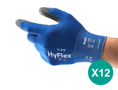 Ansell HyFlex® 11-618 werkhandschoenen blauw maat 6/XS - 12 paar