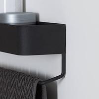 Sealskin Brix Opbergrek Met Handdoekhouder Mat Zwart - thumbnail