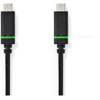 USB-Kabel | USB 3.2 Gen 1 | USB-C Male | USB-C Male | 4K@60Hz | 5.0 Gbps | Vernikkeld | 2.00 m | Rond | PVC | Polybag - thumbnail