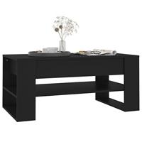 Salontafel 102x55x45 cm bewerkt hout zwart - thumbnail