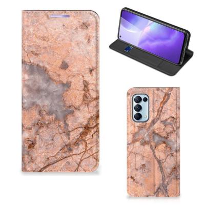 OPPO Find X3 Lite | Standcase | Marmer Oranje OPPO Find X3 Lite | Standcase | Marmer Oranje