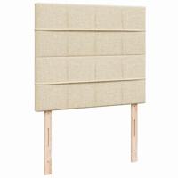 Boxspring met matras stof crèmekleurig 120x200 cm - thumbnail