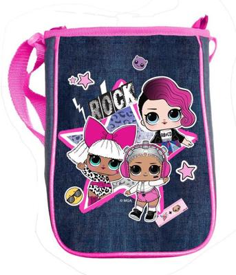 L.O.L. Surprise! schoudertasje meisjes 25 x 18 cm roze/jeansblauw