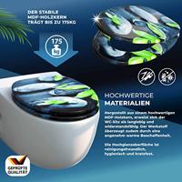 Toiletzitting Steen en gebladerte met soft close mechanisme - thumbnail