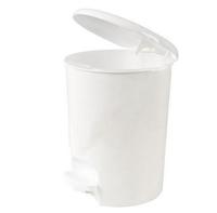 Pedaalemmer Klassiek 16 Liter - diameter 27 cm, Hoogte = 35 cm - Wit - thumbnail