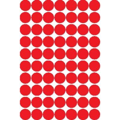 Apli ronde etiketten in etui diameter 19 mm, rood, 560 stuks, 70 per blad