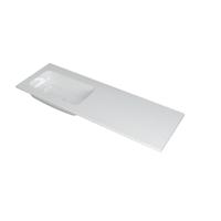 INK Faktor Wastafel Polystone Links Zonder Kraangat - 1400x450x15 mm - Glans Wit - thumbnail