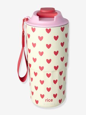 Grote isotherme beker van roestvrij staal met hartjes 550 ml RICE room