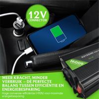 EcoLine - Omvormer 12V Naar 220V / 230V - 600w / 1200w Vermogen - Gemodificeerde Sinus - Spanningomvormer - thumbnail