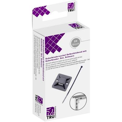 TRU COMPONENTS T1904CA039 Assortiment kabelbinders 100 mm 2.50 mm Zwart 20 onderdelen