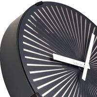 NeXtime - NeXtime - Wandklok - 30 cm - Plastic- Bewegend- Zwart - - thumbnail