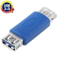 Super USB 3.0 snelheid vrouwtje naar vrouwtje Type A Kabel Adapter (blauw) - thumbnail