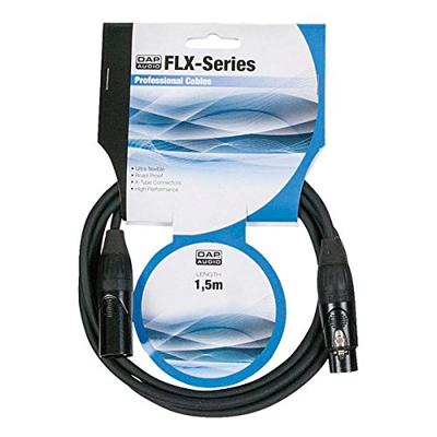 DAP FLX01- bal. XLR male 3 p. > XLR female 3 p. XLR kabel 1,5 meter