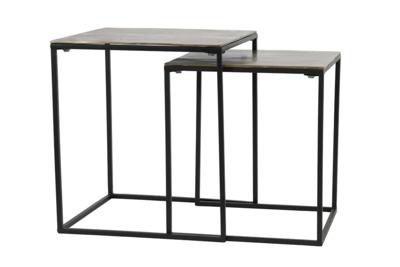 Light & Living Bijzettafel 'Banos' Set van 2 stuks 40x40x45+, antiek brons Light & Living Bijzettafel 'Banos' Set van 2 stuks 40x40x45+, antiek brons